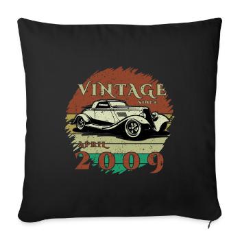 16ème Anniversaire - Classiques - Millésime depuis 04/2009 - Housse de coussin décorative 45 x 45 cm - noir - Devant