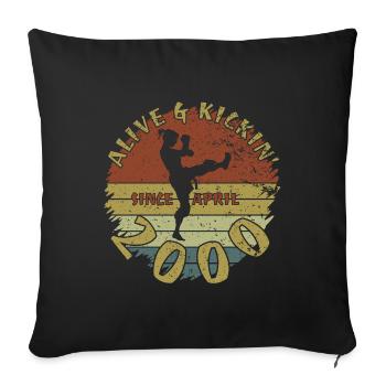 25. Geburtstag Vivant depuis 04/2000 - Housse de coussin décorative 45 x 45 cm - noir - Devant