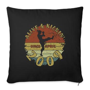 16. Geburtstag Vivant depuis 04/2009 - Housse de coussin décorative 45 x 45 cm - noir - Devant