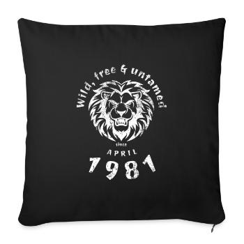 44th Birthday Rocking the crowd GIT 04/1981 - Sofa pillowcase 17,3'' x 17,3'' (45 x 45 cm) - black - Front
