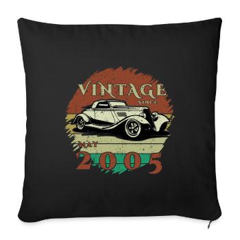 20th Birthday - Classics - Vintage since 05/2005 - Sofa pillowcase 17,3'' x 17,3'' (45 x 45 cm) - black - Front
