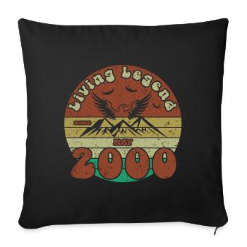 25th Birthday Living Legend since VIN 05/2000 - Sofa pillowcase 17,3'' x 17,3'' (45 x 45 cm) - black - Front