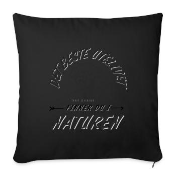 LA MEILLEURE VIE EN PLEIN AIR EST DANS LA NATURE - T-SHIRT - Housse de coussin décorative 45 x 45 cm - noir - Devant
