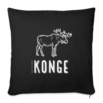 MOOSE & KING MOTIF - HOODIE AND T-SHIRT DARK - Sofa pillowcase 17,3'' x 17,3'' (45 x 45 cm) - black - Front