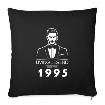 30e anniversaire Légende vivante (GENT) depuis 04/1995 - Housse de coussin décorative 45 x 45 cm - noir - Devant