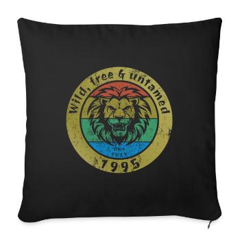 30th Birthday Wild, free & untamed since 07/1995 - Sofa pillowcase 17,3'' x 17,3'' (45 x 45 cm) - black - Front