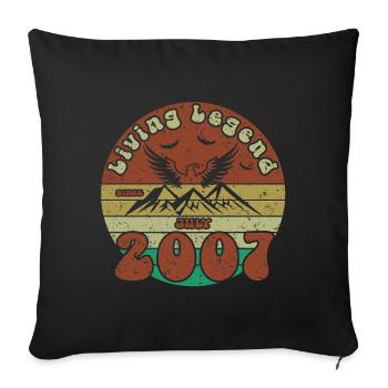 18th Birthday Living Legend since VIN 07/2007 - Sofa pillowcase 17,3'' x 17,3'' (45 x 45 cm) - black - Front