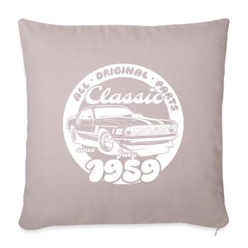 66th Birthday - Classic Musclecar 07/1959 - Sofa pillowcase 17,3'' x 17,3'' (45 x 45 cm) - light taupe - Front
