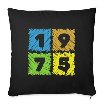 50e anniversaire Andy’s Patches 1975 - Housse de coussin décorative 45 x 45 cm - noir - Devant