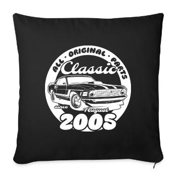 20th Birthday - Classic Musclecar 08/2005 - Sofa pillowcase 17,3'' x 17,3'' (45 x 45 cm) - black - Front