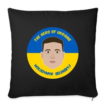Zelensky Ukraine - Housse de coussin décorative 45 x 45 cm - noir - Devant