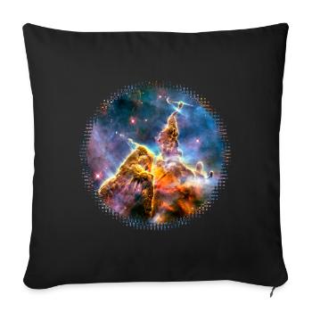Mystic Mountain, Carina Nebula, Space, Galaxy, - Housse de coussin décorative 45 x 45 cm - noir - Devant