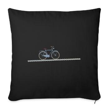 Wheel on chain - Sofa pillowcase 17,3'' x 17,3'' (45 x 45 cm) - black - Front