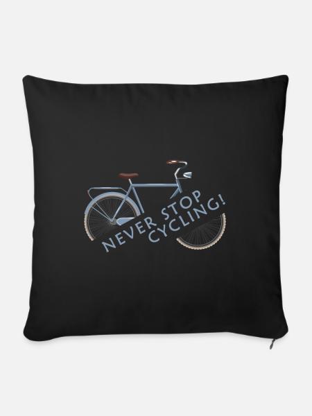 vélo - Housse de coussin décorative 45 x 45 cm - noir