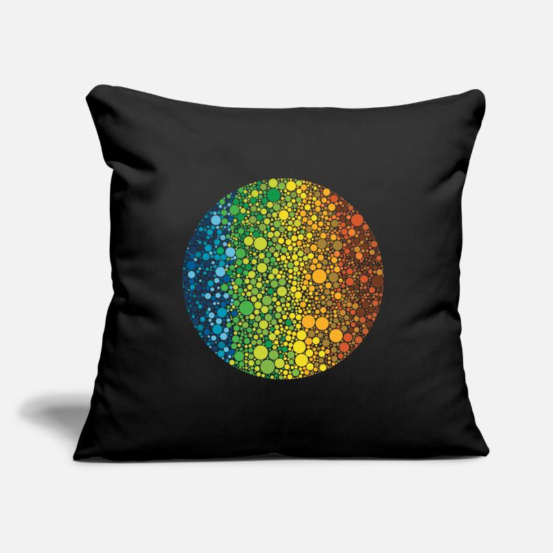 Sphère: composition des points en couleur Housse de coussin décorative 45 x 45 cm