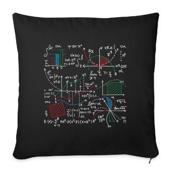Math equation lover math - Sofa pillowcase 17,3'' x 17,3'' (45 x 45 cm) - black - Front