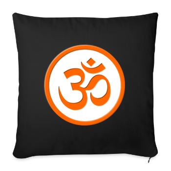 Om Yoga Meditation - Sofakissenbezug 45 x 45 cm - Schwarz - Vorne