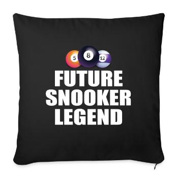 future snooker legend snooker Billardtisch - Sofakissenbezug 45 x 45 cm - Schwarz - Vorne