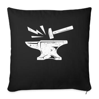 Anvil Hammer Blacksmith Metalworker Farrier - Sofa pillowcase 17,3'' x 17,3'' (45 x 45 cm) - black - Front