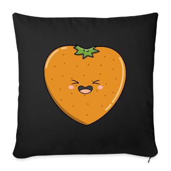 Love Oranges - Sofa pillowcase 17,3'' x 17,3'' (45 x 45 cm) - black - Front