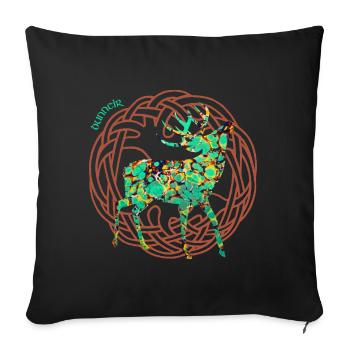 hirsch dunneir e 269 - Sofa pillowcase 17,3'' x 17,3'' (45 x 45 cm) - black - Front
