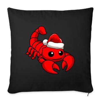 Noël comique du Scorpion - Housse de coussin décorative 45 x 45 cm - noir - Devant
