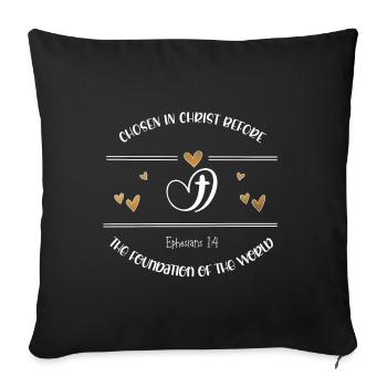 Le dessein chrétien choisi en Christ avant - Housse de coussin décorative 45 x 45 cm - noir - Devant
