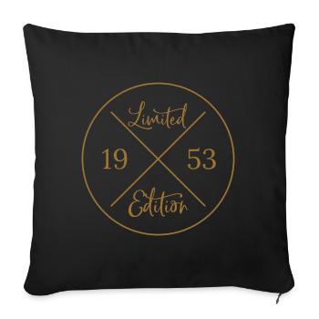 Édition limitée 1953 - Housse de coussin décorative 45 x 45 cm - noir - Devant