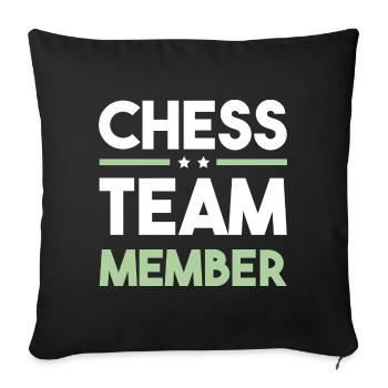 Chess Team - Sofa pillowcase 17,3'' x 17,3'' (45 x 45 cm) - black - Front