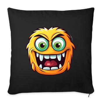 Niedliches Halloween Monster - Sofakissenbezug 45 x 45 cm - Schwarz - Vorne