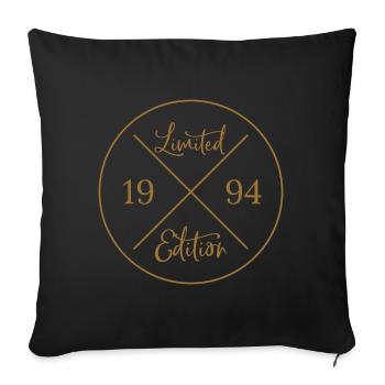 Limited Edition 1994 - Sofa pillowcase 17,3'' x 17,3'' (45 x 45 cm) - black - Front
