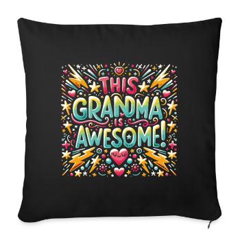Grand-mère est la meilleure arrière-grand-mère - Housse de coussin décorative 45 x 45 cm - noir - Devant