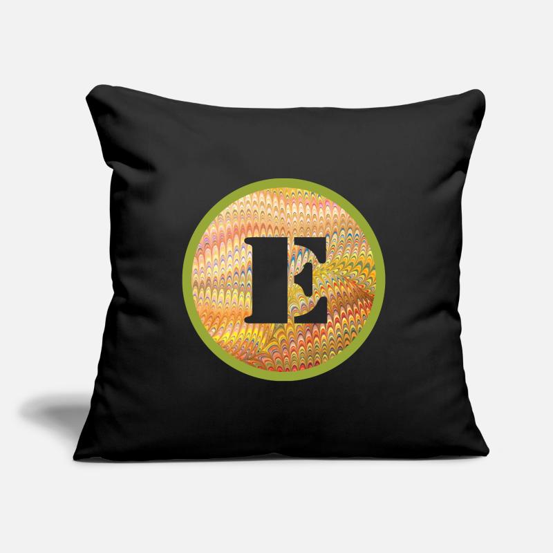 E 37 Lettre E Housse de coussin décorative 45 x 45 cm