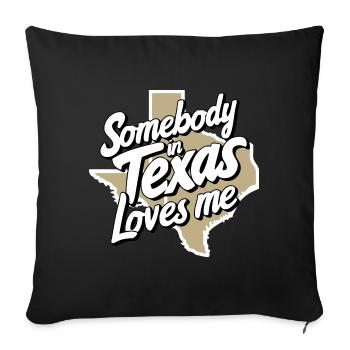 Texas State Texans Texas - Sofa pillowcase 17,3'' x 17,3'' (45 x 45 cm) - black - Front