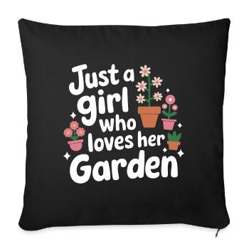 Gardener Garden Plants Gardening - Sofa pillowcase 17,3'' x 17,3'' (45 x 45 cm) - black - Front