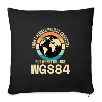 GIS-Kartierung Analyse von Geodaten Kartografie - Sofakissenbezug 45 x 45 cm - Schwarz - Vorne