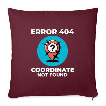 Point d’interrogation Épingle Emplacement perdu Erreur SIG - Housse de coussin décorative 45 x 45 cm - bordeaux - Devant
