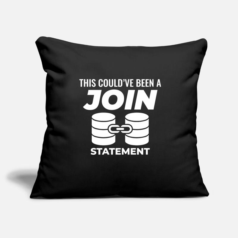 SQL Join Database Statement Programming Data Sofa pillowcase 17,3'' x 17,3'' (45 x 45 cm)