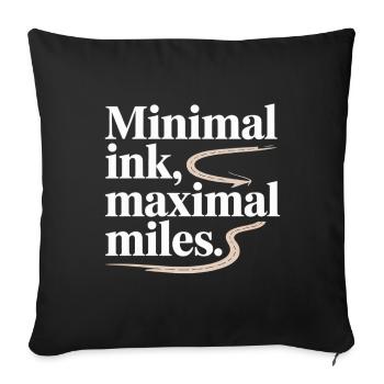 Minimal Ink Maximal Miles GIS Road Map - Sofa pillowcase 17,3'' x 17,3'' (45 x 45 cm) - black - Front