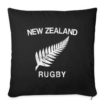 Vintage New Zealand rugby - Housse de coussin décorative 45 x 45 cm - noir - Devant
