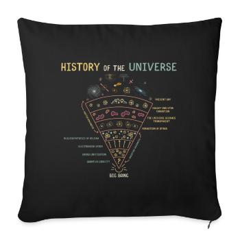 Histoire de l'Univers Astrophysique - Housse de coussin décorative 45 x 45 cm - noir - Devant