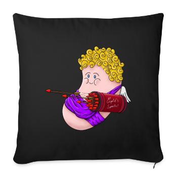 CupidBean - Housse de coussin décorative 45 x 45 cm - noir - Devant