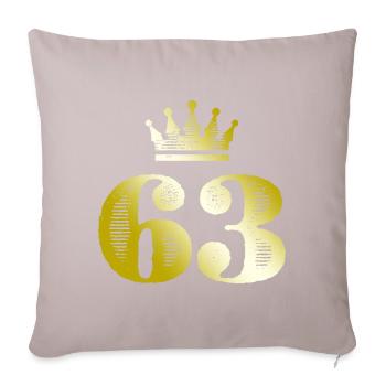 63 Number Crown Gold - Sofa pillowcase 17,3'' x 17,3'' (45 x 45 cm) - light taupe - Front