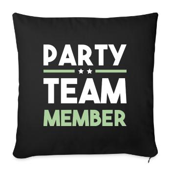Équipe de fête - Housse de coussin décorative 45 x 45 cm - noir - Devant