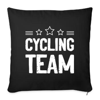 Cycling Team Team - Sofa pillowcase 17,3'' x 17,3'' (45 x 45 cm) - black - Front