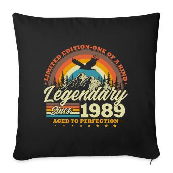 Legendary since 1989 Vintage Birthday Gift - Sofa pillowcase 17,3'' x 17,3'' (45 x 45 cm) - black - Front