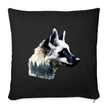 Lémurien - Housse de coussin décorative 45 x 45 cm - noir - Devant