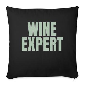 Wine expert - Sofa pillowcase 17,3'' x 17,3'' (45 x 45 cm) - black - Front