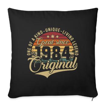 Great Since 1984 Vintage Vintage Birthday - Sofa pillowcase 17,3'' x 17,3'' (45 x 45 cm) - black - Front