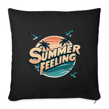 Sensation estivale - Housse de coussin décorative 45 x 45 cm - noir - Devant